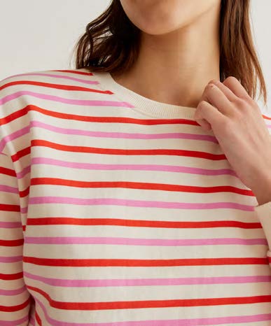 COMPAÑÍA FANTÁSTICA | DOUBLE STRIPE SWEATER - PINK