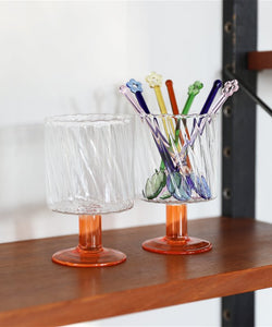 &k | GLASS TWIRL - ORANGE  (1pc)