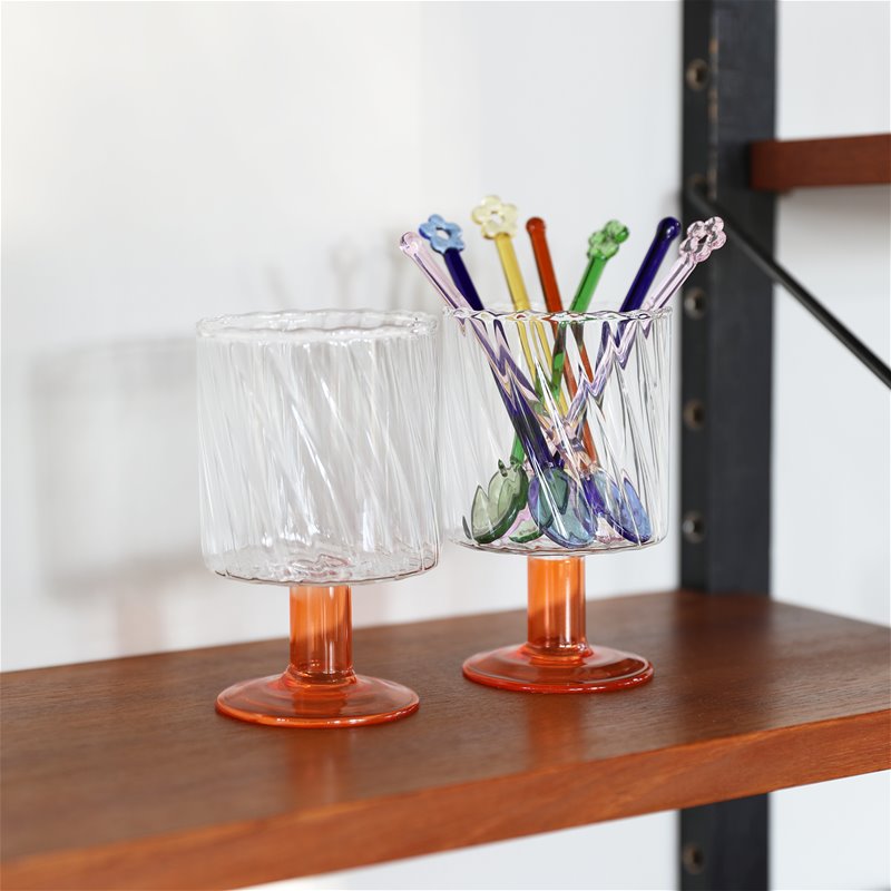 &k | GLASS TWIRL - ORANGE  (1pc)