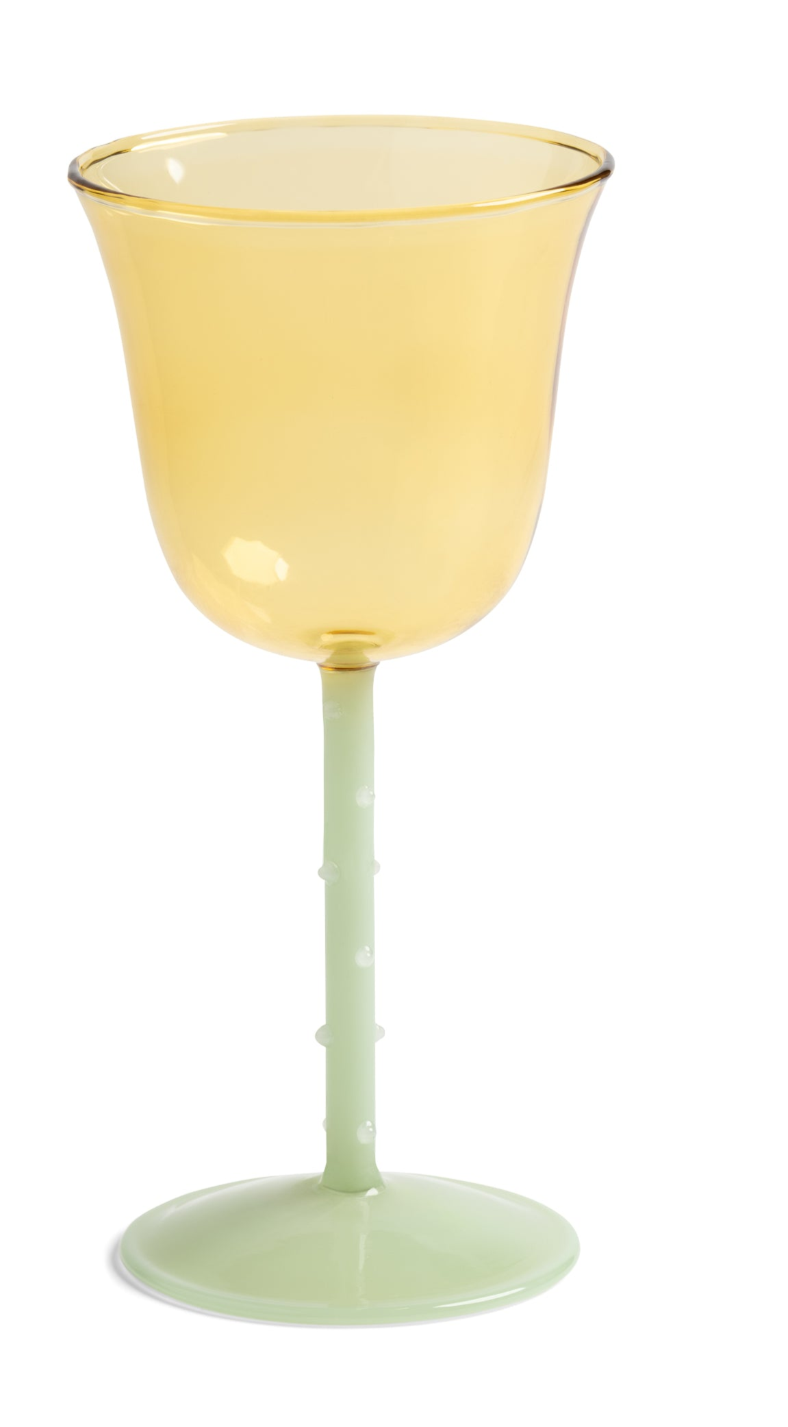 &k | WINE GLASS DOT - YELLOW (1pc)