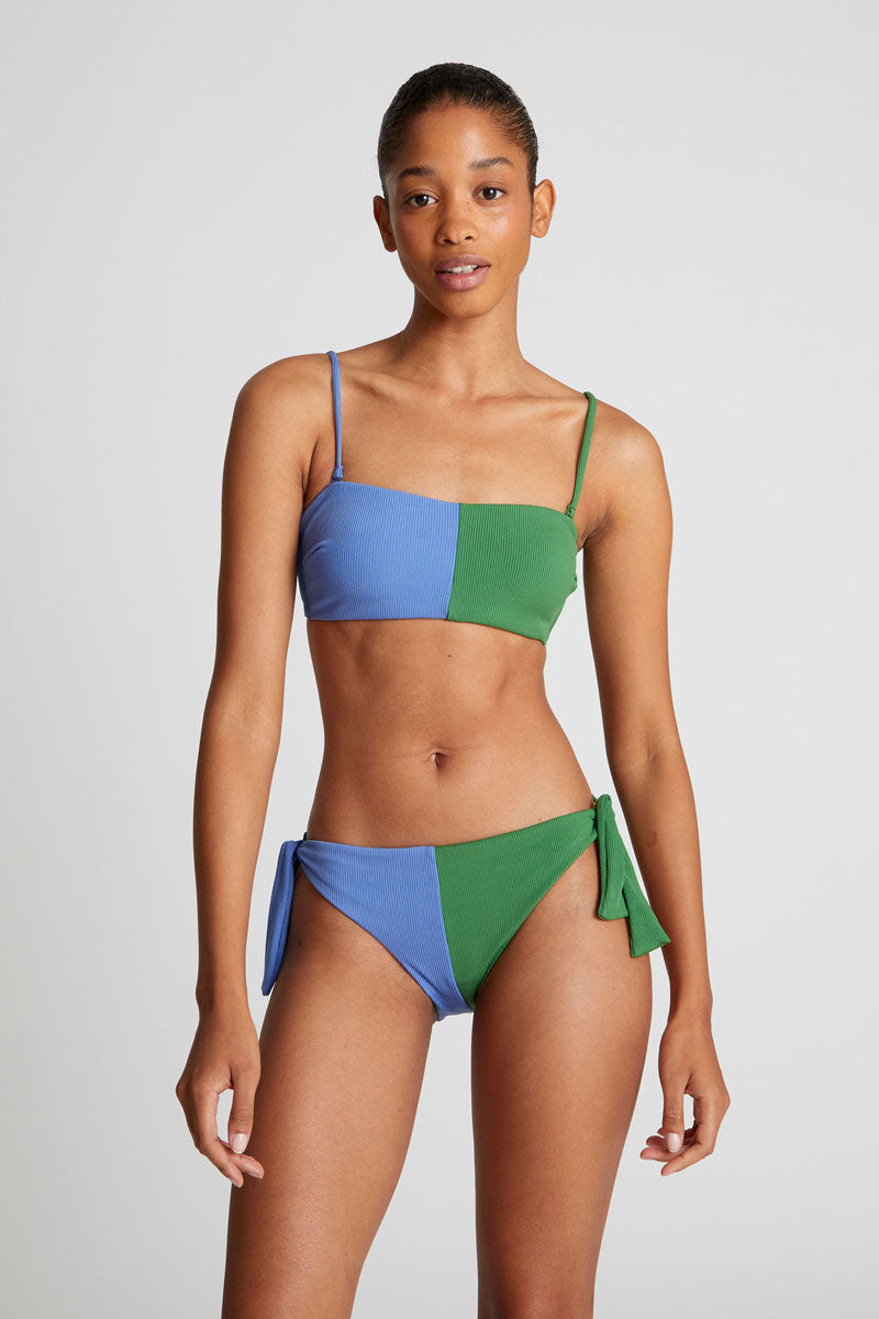 COMPAÑÍA FANTÁSTICA | BIPOLAR BIKINI BOTTOM BRIEFS - GREEN & BLUE