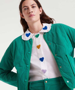 COMPAÑÍA FANTÁSTICA | CIRCUS HEARTS BLOUSE - WHITE