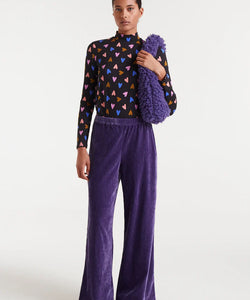 COMPAÑÍA FANTÁSTICA | VELVET COMFY TROUSERS - VIOLET