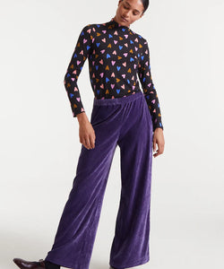 COMPAÑÍA FANTÁSTICA | VELVET COMFY TROUSERS - VIOLET