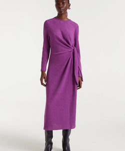 COMPAÑÍA FANTÁSTICA | ASYMMETRICAL KNOT LONG DRESS - MAGENTA