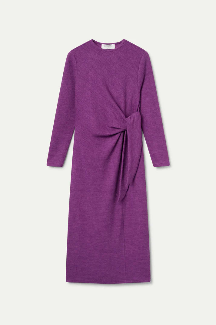 COMPAÑÍA FANTÁSTICA | ASYMMETRICAL KNOT LONG DRESS - MAGENTA