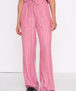 STRIPED PANTS - PINK