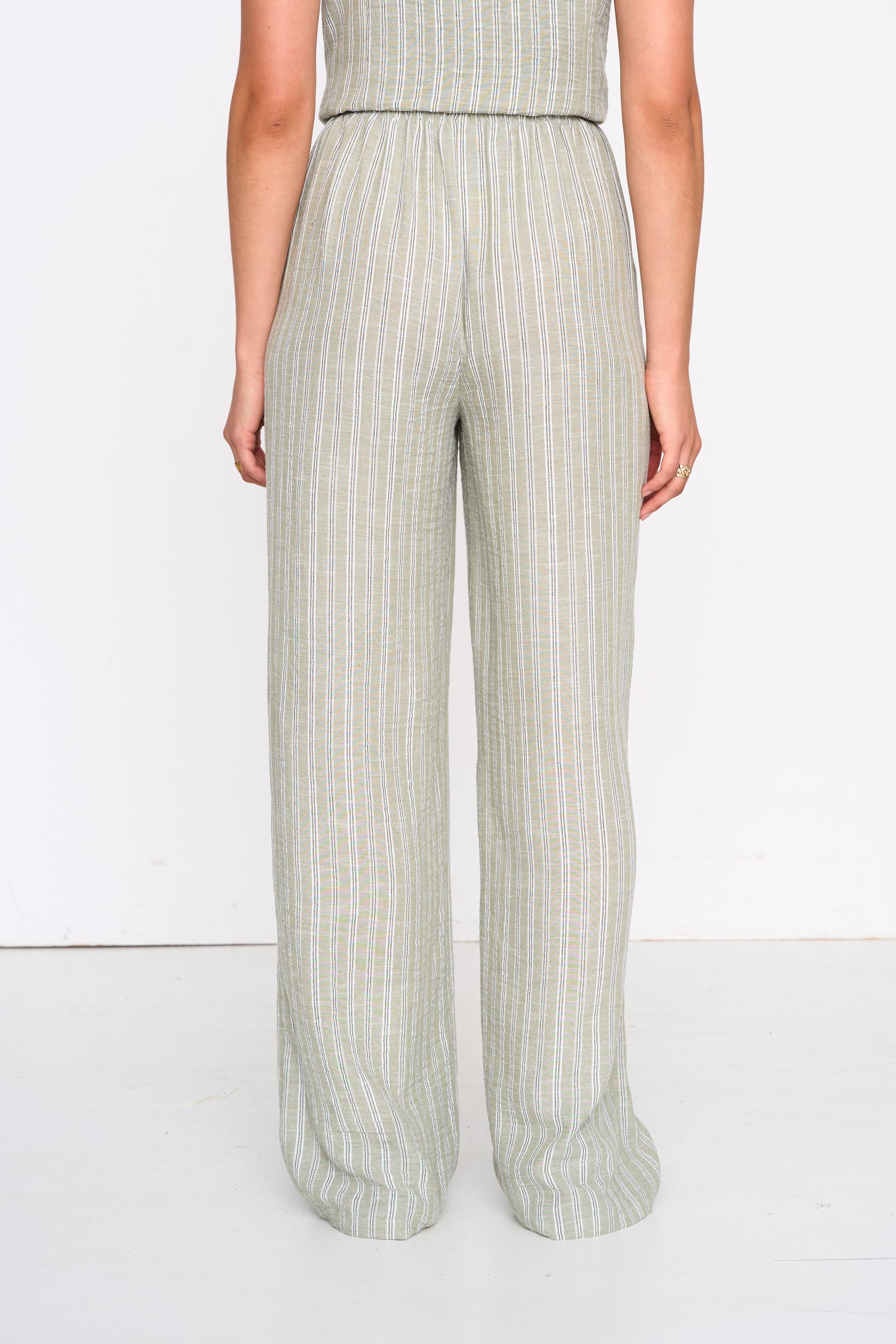 STRIPED PANTS - GREEN