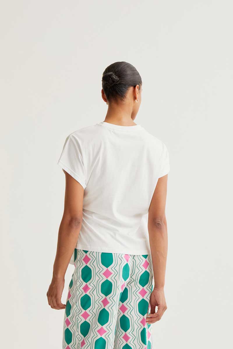 COMPAÑÍA FANTÁSTICA | EVIE SIDE TWIST SHIRT - WHITE