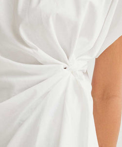 COMPAÑÍA FANTÁSTICA | EVIE SIDE TWIST SHIRT - WHITE