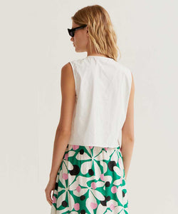 COMPAÑÍA FANTÁSTICA | SARA RUFFLE TOP - WHITE