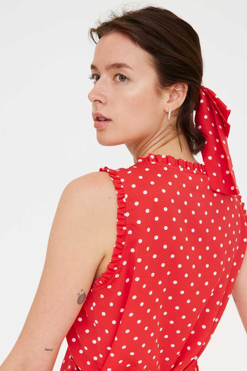 COMPAÑÍA FANTÁSTICA | ROSALIE WRAP TOP - RED