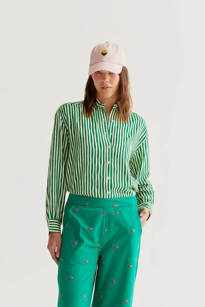 COMPAÑÍA FANTÁSTICA | VERTICAL STRIPE BLOUSE - GREEN
