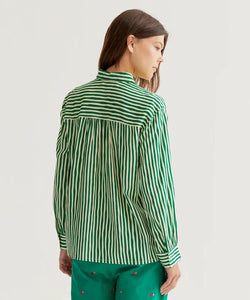 COMPAÑÍA FANTÁSTICA | VERTICAL STRIPE BLOUSE - GREEN