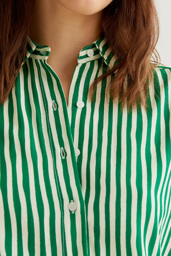 COMPAÑÍA FANTÁSTICA | VERTICAL STRIPE BLOUSE - GREEN