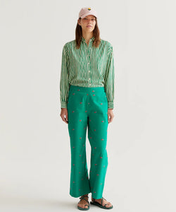 COMPAÑÍA FANTÁSTICA | VERTICAL STRIPE BLOUSE - GREEN