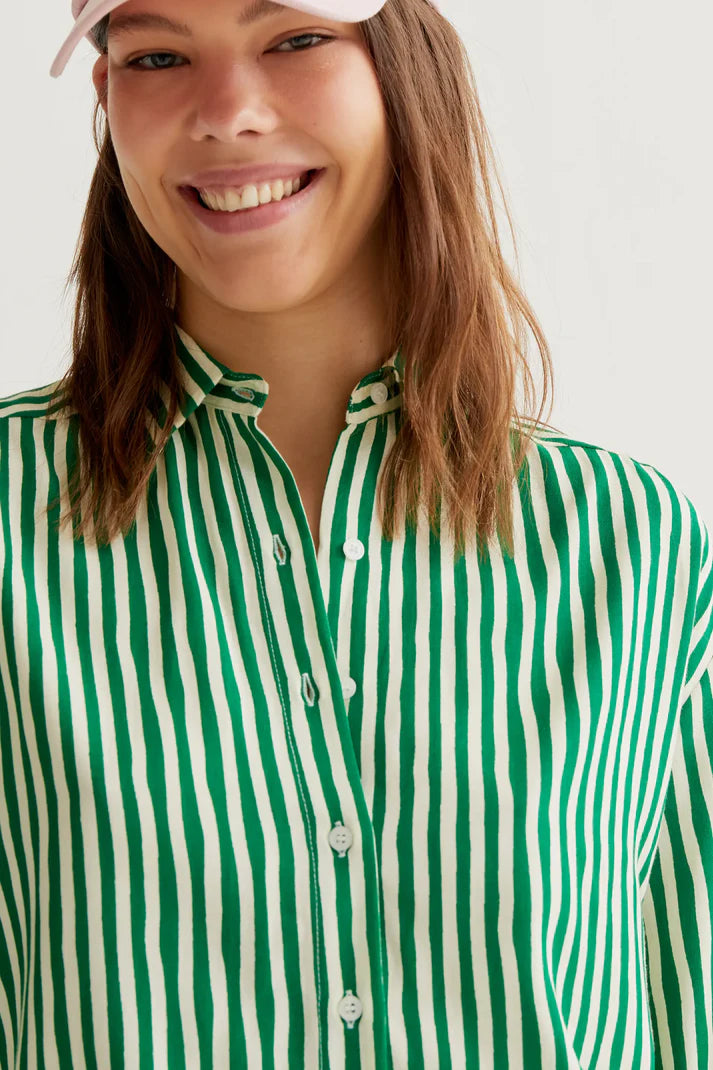 COMPAÑÍA FANTÁSTICA | VERTICAL STRIPE BLOUSE - GREEN