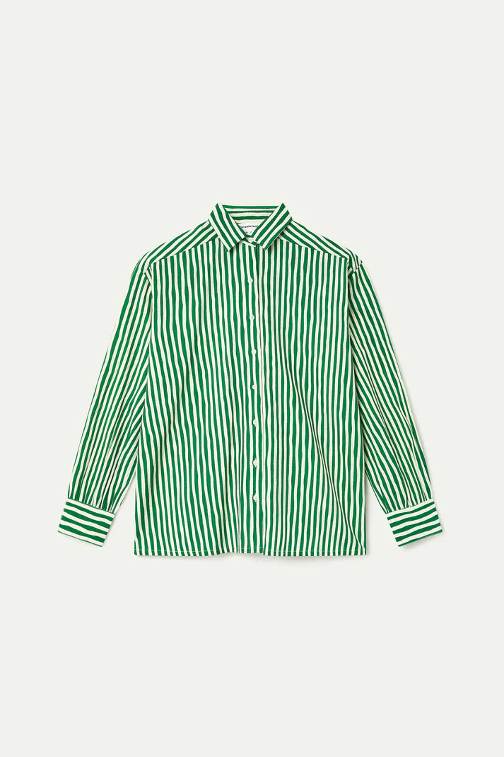 COMPAÑÍA FANTÁSTICA | VERTICAL STRIPE BLOUSE - GREEN