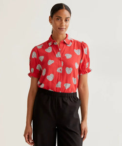 COMPAÑÍA FANTÁSTICA | CUPID DOT SS BLOUSE - RED