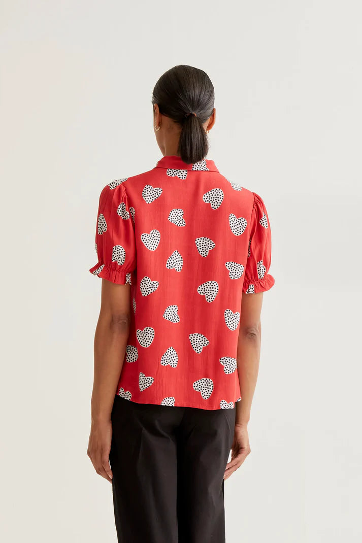 COMPAÑÍA FANTÁSTICA | CUPID DOT SS BLOUSE - RED