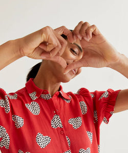 COMPAÑÍA FANTÁSTICA | CUPID DOT SS BLOUSE - RED