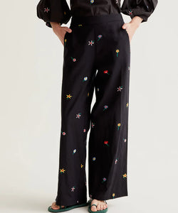 COMPAÑÍA FANTÁSTICA | FLOWERY PANTS - BLACK