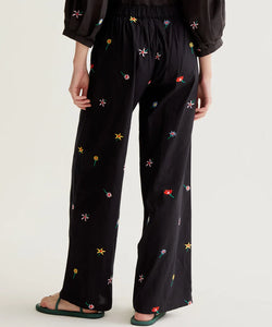 COMPAÑÍA FANTÁSTICA | FLOWERY PANTS - BLACK