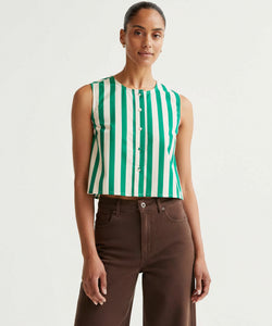 COMPAÑÍA FANTÁSTICA | BAMBOO STRIPED TOP - GREEN