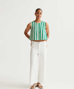 COMPAÑÍA FANTÁSTICA | BAMBOO STRIPED TOP - GREEN