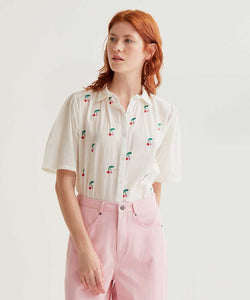 COMPAÑÍA FANTÁSTICA | CHERRY BLOUSE - WHITE