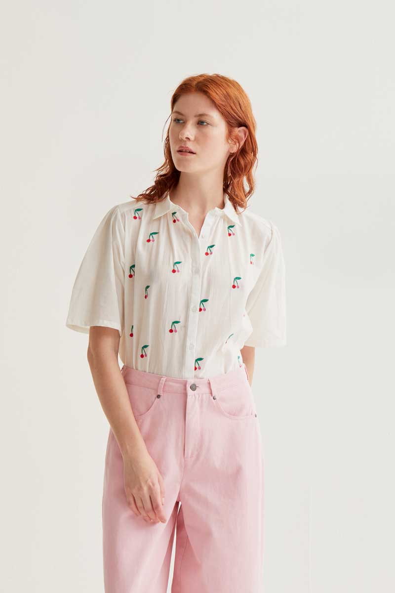 COMPAÑÍA FANTÁSTICA | CHERRY BLOUSE - WHITE