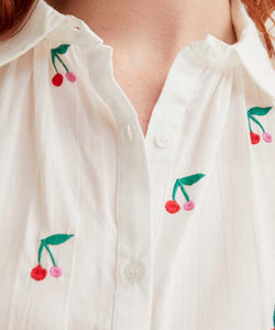 COMPAÑÍA FANTÁSTICA | CHERRY BLOUSE - WHITE