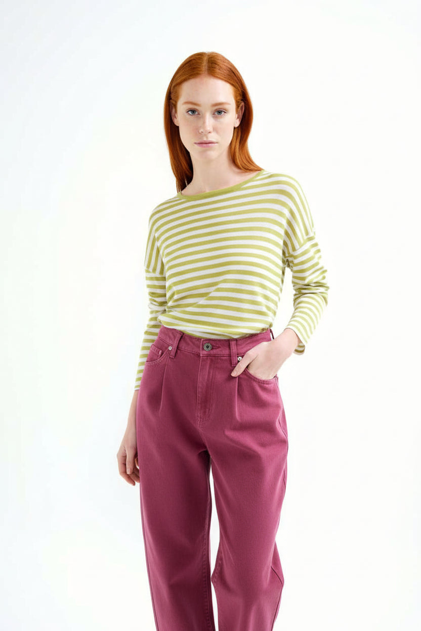 COMPAÑÍA FANTÁSTICA | DIEKE STRIPED TEE - GREEN