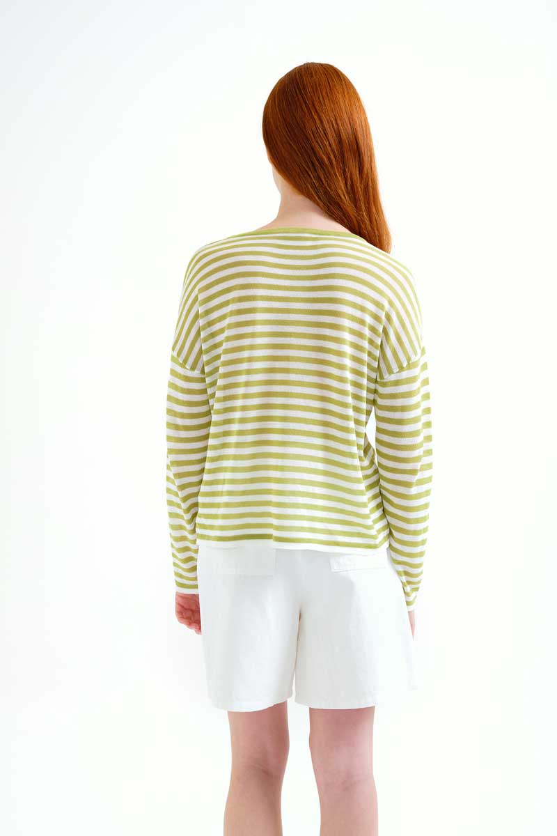 COMPAÑÍA FANTÁSTICA | DIEKE STRIPED TEE - GREEN