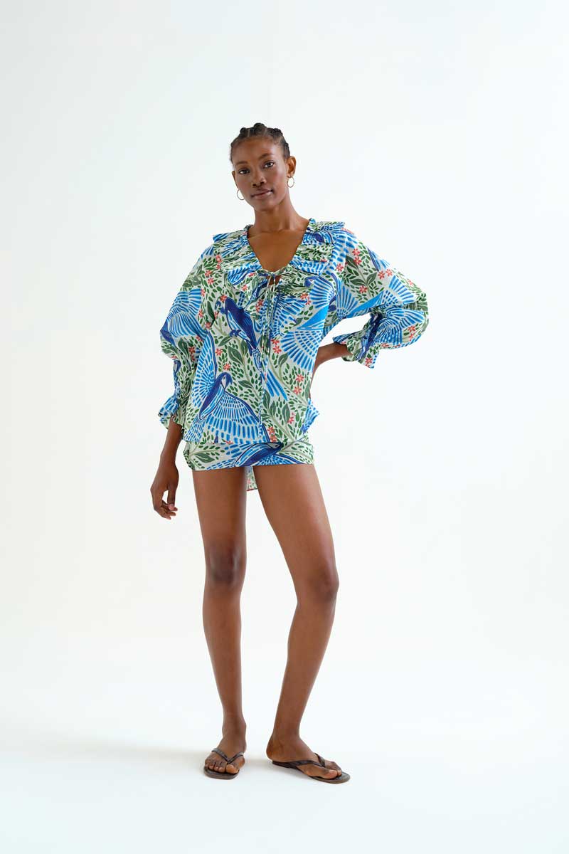 COMPAÑÍA FANTÁSTICA | FARM RIO BLOUSE - BLUE
