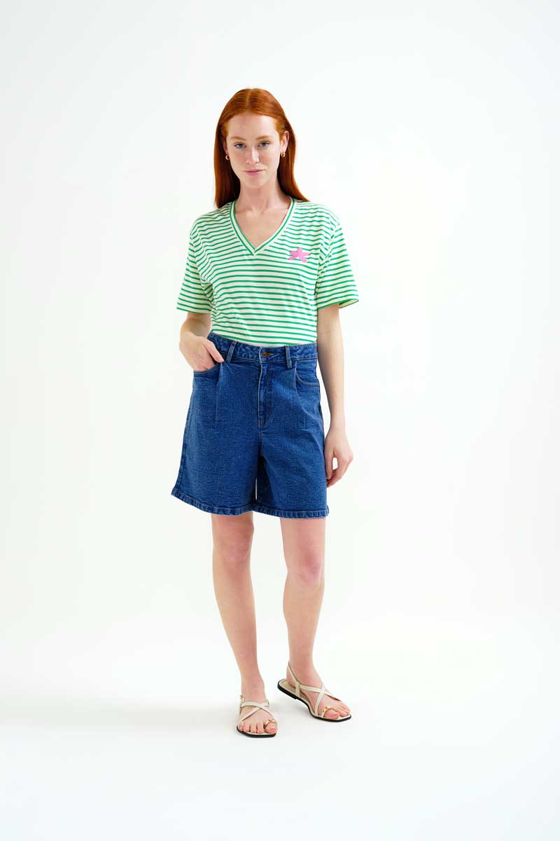 COMPAÑÍA FANTÁSTICA | STAR STRIPED TEE - GREEN