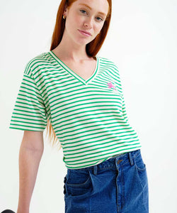 COMPAÑÍA FANTÁSTICA | STAR STRIPED TEE - GREEN