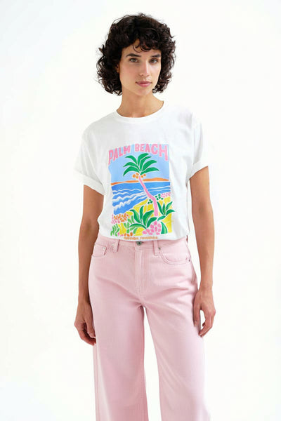 COMPAÑÍA FANTÁSTICA | PALM BEACH TEE - WHITE