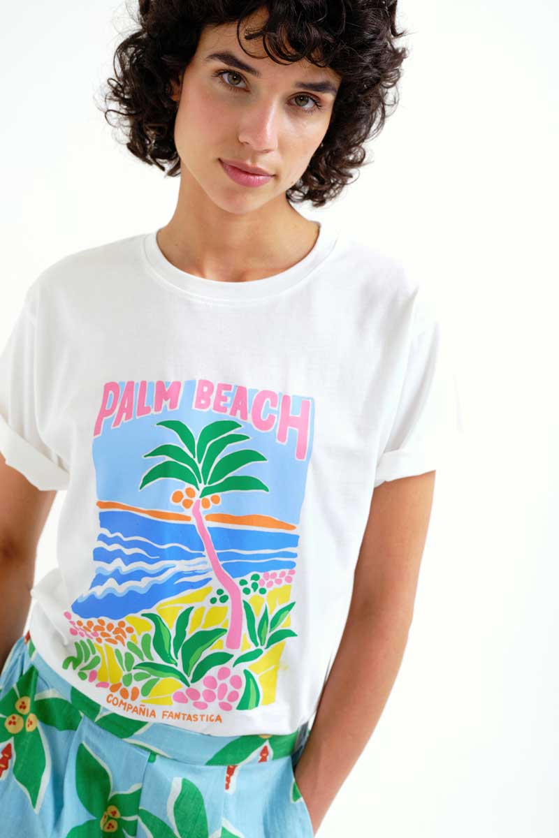 COMPAÑÍA FANTÁSTICA | PALM BEACH TEE - WHITE