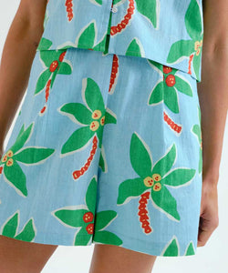 COMPAÑÍA FANTÁSTICA | SENA LEAVES SHORTS - BLUE