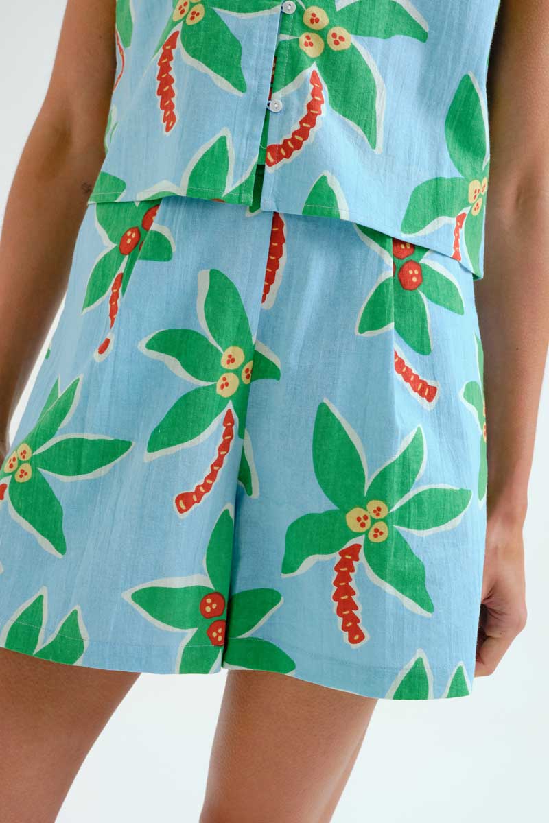 COMPAÑÍA FANTÁSTICA | SENA LEAVES SHORTS - BLUE