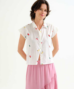 COMPAÑÍA FANTÁSTICA | LEMON & CHERRY BLOUSE - WHITE