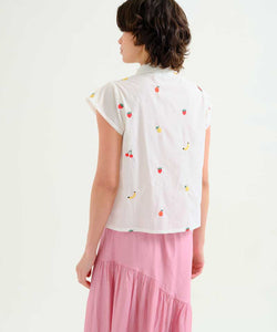 COMPAÑÍA FANTÁSTICA | LEMON & CHERRY BLOUSE - WHITE