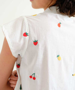 COMPAÑÍA FANTÁSTICA | LEMON & CHERRY BLOUSE - WHITE
