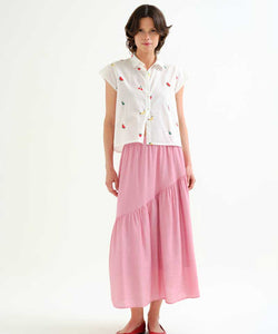 COMPAÑÍA FANTÁSTICA | LEMON & CHERRY BLOUSE - WHITE