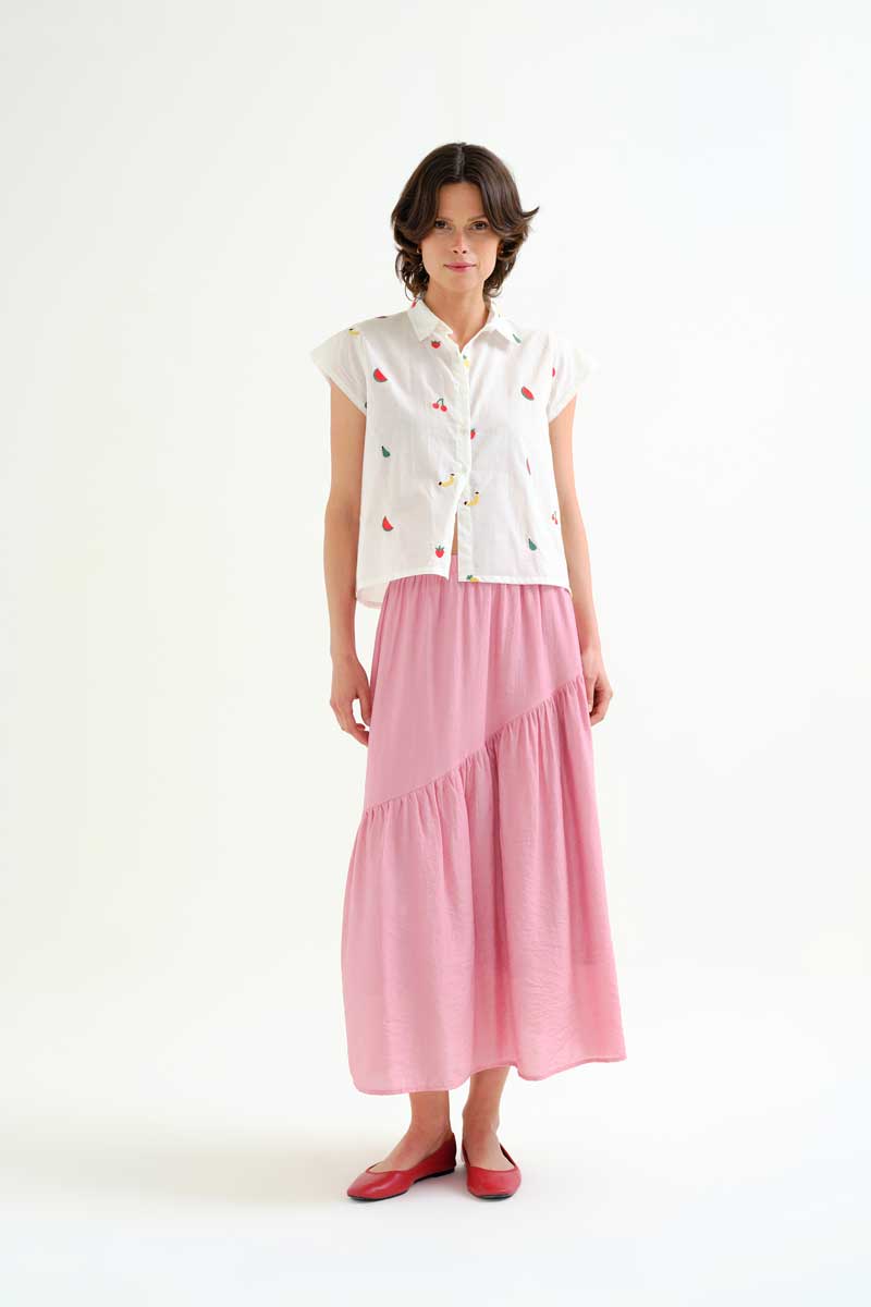COMPAÑÍA FANTÁSTICA | LEMON & CHERRY BLOUSE - WHITE