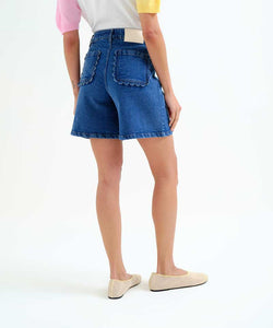 COMPAÑÍA FANTÁSTICA | SOLENNE DENIM SHORTS - BLUE