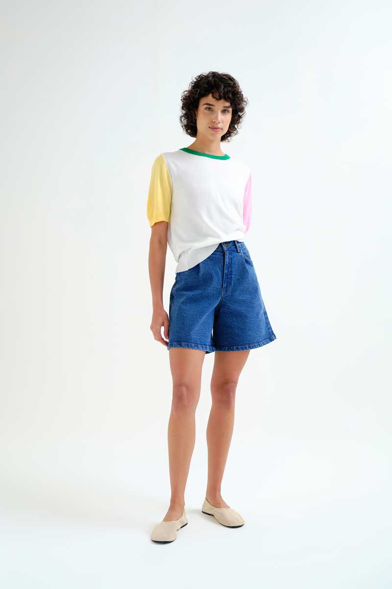 COMPAÑÍA FANTÁSTICA | SOLENNE DENIM SHORTS - BLUE