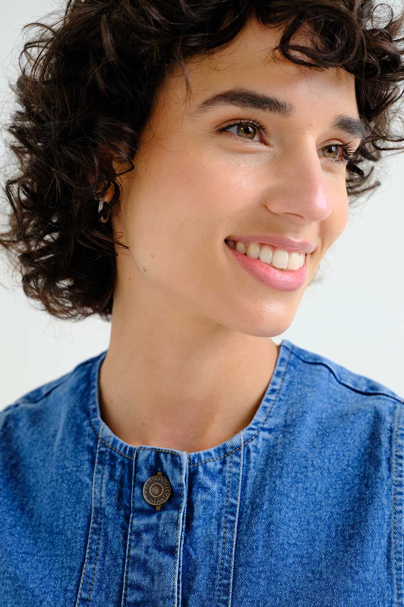 COMPAÑÍA FANTÁSTICA | SOLENNE DENIM GILET - BLUE
