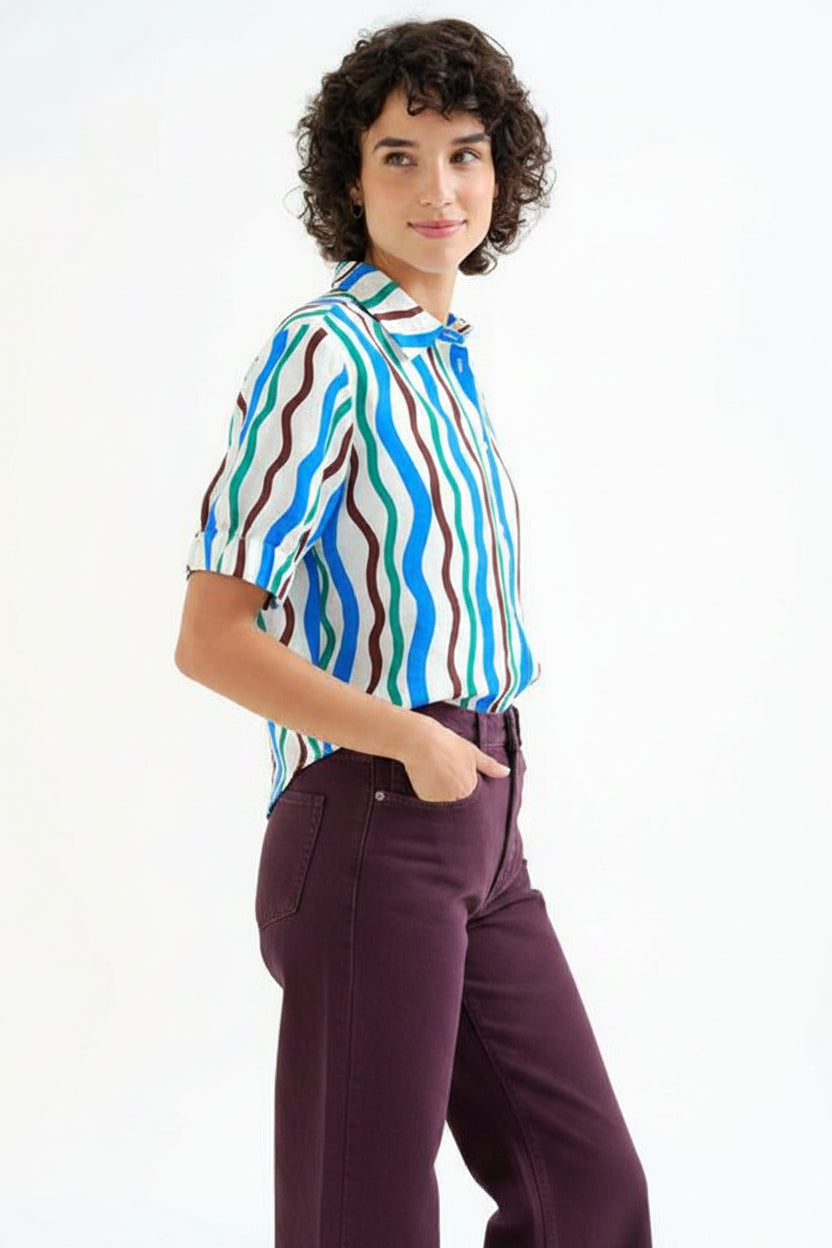 COMPAÑÍA FANTÁSTICA | DINA WAVEY BLOUSE - MULTI